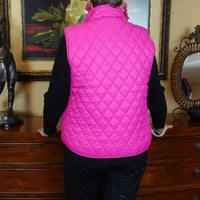 Puff Vest - Hot Pink