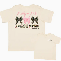 Youth Dangerous in Camo - Bows Tee