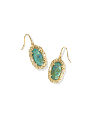 The Dani Gold Deep Aqua Illusion Figaro Frame Drop Earrings are an edgy update to one of our most iconic silhouettes, making it a must-have style for anyone looking to stand out from the rest. Featuring shimmering stones at their center, they’re sure to help you shine, anytime.