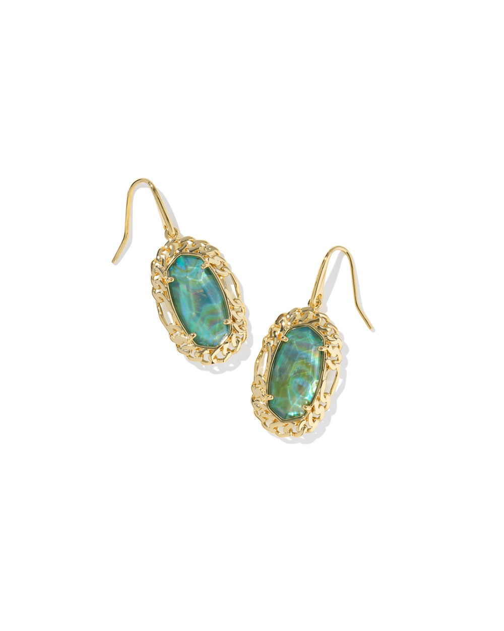 The Dani Gold Deep Aqua Illusion Figaro Frame Drop Earrings are an edgy update to one of our most iconic silhouettes, making it a must-have style for anyone looking to stand out from the rest. Featuring shimmering stones at their center, they’re sure to help you shine, anytime.