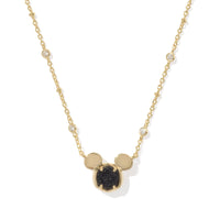 Disney | Kendra Scott Gold Mickey Mouse Pendant Necklace in Black Drusy