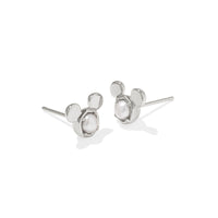 Disney | Kendra Scott Silver Mickey Mouse Stud Earrings in Freshwater Cultured Pearl