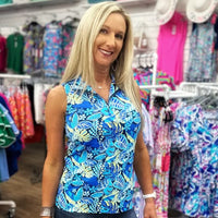 Beachtime - Sleeveless Zip Tank BYFL