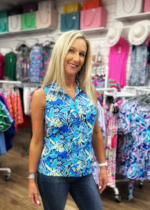 Beachtime - Sleeveless Zip Tank BYFL