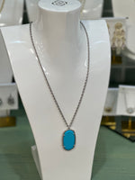 Rae Silver Necklace in Turquoise
