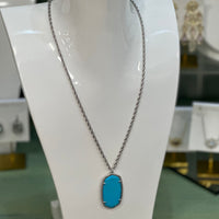 Rae Silver Necklace in Turquoise