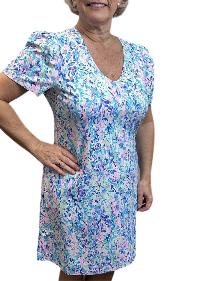 SPX4552 Puff Sleeve Dress - PAVN