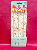 Pitch Hit Run - Straw Topper Set
