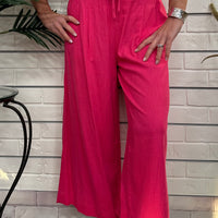 Hot Pink Linen Pants