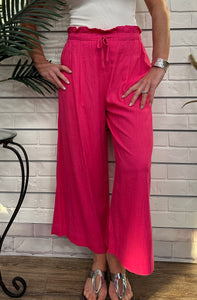 Hot Pink Linen Pants