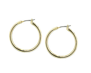 G3227-G000 Small, G3228-G000 Large - Gold Hoop Earrings