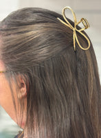 Gold Bow Claw Clip
