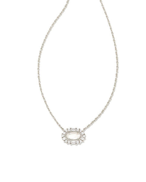 Elisa Crystal Frame Pendant Necklace Silver in Ivory Mother of Pearl
Kendra scott necklace