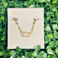 Elisa Enamel Frame Gold Paperclip Necklace White Mother of Pearl

Kendra Scott