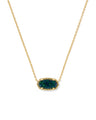 Elisa Gold Necklace in Night Kyocera Opal
