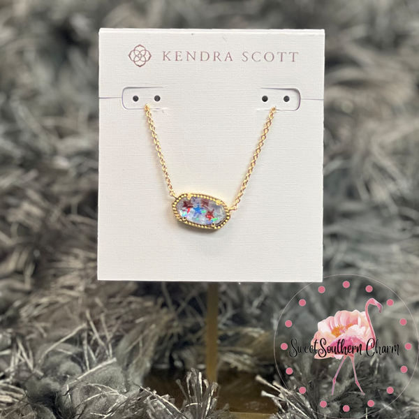 Elisa Necklace Gold in Red White Blue Illusion
Kendra Scott Necklace 