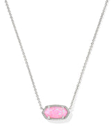 Add a touch of timeless elegance with the Elisa Rhodium Pendant Necklace in Carnation Kyocera Opal. A delicate, dainty piece perfect for any outfit or occasion.
