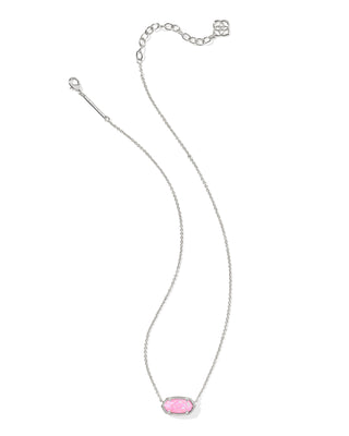 Add a touch of timeless elegance with the Elisa Rhodium Pendant Necklace in Carnation Kyocera Opal. A delicate, dainty piece perfect for any outfit or occasion.