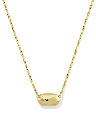Elisa Riveted Gold Pendant Necklace in  Ivory Mother of Pearl