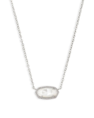 Elisa Short Pendant Necklace Silver in Mother of Pearl
Kendra Scott 
Elevate your everyday style with the Elisa Silver Pendant Necklace—your new go-to accessory. Featuring a dainty stone on a delicate silver chain, this timeless piece effortlessly complements any outfit, from casual chic to evening elegance. Whether worn solo or layered, it adds just the right touch of sparkle and sophistication.