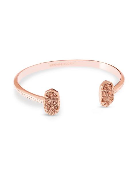 Elton Rose Gold Cuff Bracelet in Rose Gold Drusy