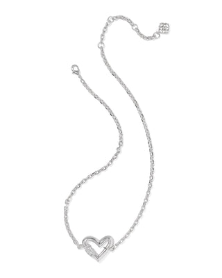 Kendra Scott 
Emery Heart Silver Short Pendant Necklace
