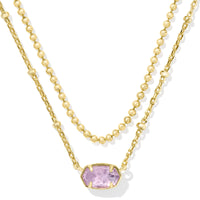 Pull off an effortlessly layered look in the Emilie Gold Multi Strand Necklace in Purple Amethyst. Featuring a dainty version of our iconic silhouette and delicate chains, this minimalist style is a total standout for your stack.
