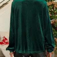 velvet blouse

evergreen velvet top

asymmetric button blouse

keyhole neckline top

long sleeve velvet shirt

holiday velvet blouse

women’s elegant blouse

chic evening top

polyester velvet blouse

dressy winter top