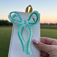 Bow Hair Clip (Duo ) - Bow Teal