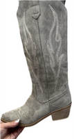 Headliner Boot - Light Grey Faux Suede
