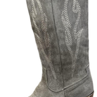 Headliner Boot - Light Grey Faux Suede