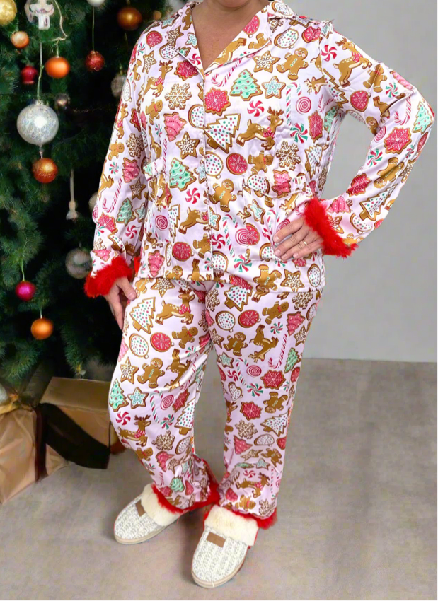 Feather PJ Set - Cookies