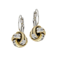 F5279-AF00 Infinity Knot Collection - Pavé French Wire Earrings