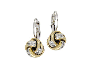 F5279-AF00 Infinity Knot Collection - Pavé French Wire Earrings