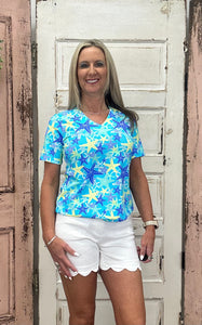 V-Neck Short Sleeve Top - SESF