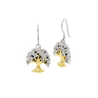 F5090-AF00 - Celebration Collection - Cubic Zirconia Tree of Life Earrings