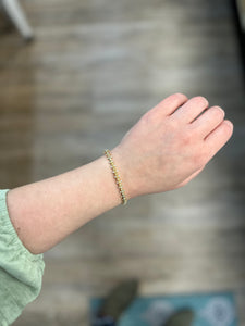 Jada Cuff Bracelet in Gold White Crystal