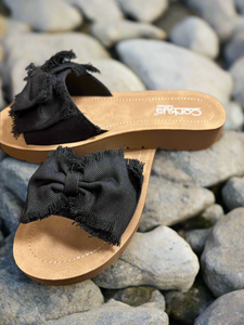 Spray Tan Sandal - Black Canvas