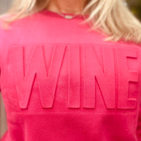 Wine Embossed Sweatshirt