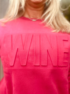 Wine Embossed Sweatshirt