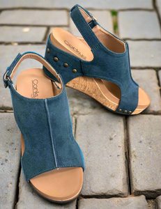 Carley - Teal Faux Suede