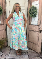 Alessia Maxi Dress – Coastal Coral
