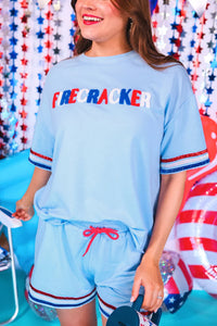 Light Blue Patriotic Shorts