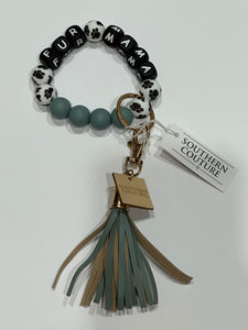 Silicone Beaded Bracelet Key Chain - Fur Mama