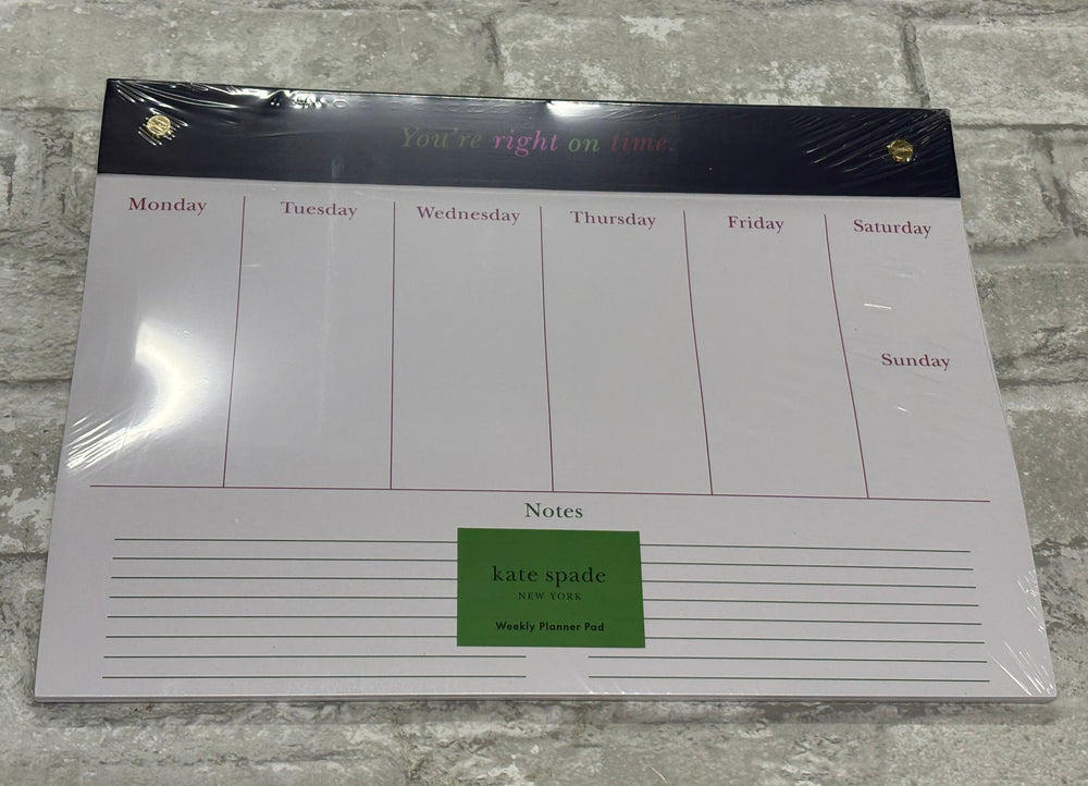 Weekly Planner Pad - You're Right on Time