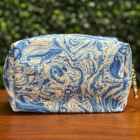 Blue Swirl Cosmetic Pouch
