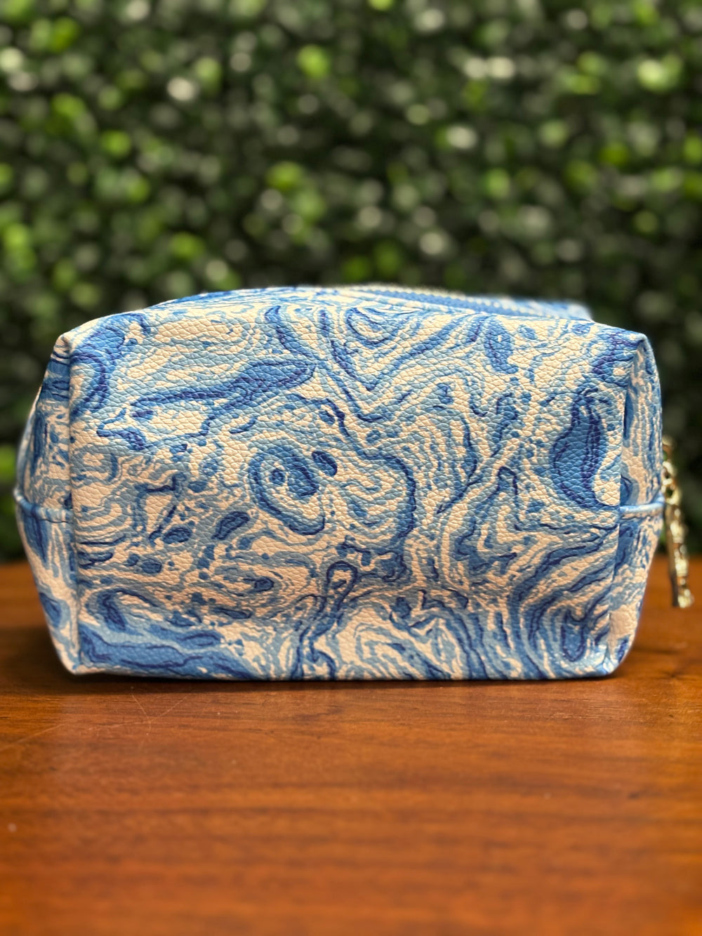 Blue Swirl Cosmetic Pouch