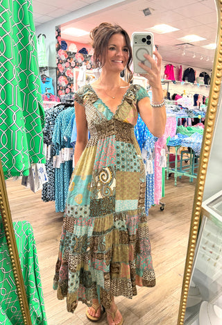 Paisley Sleeveless Maxi - Patchwork Paradise