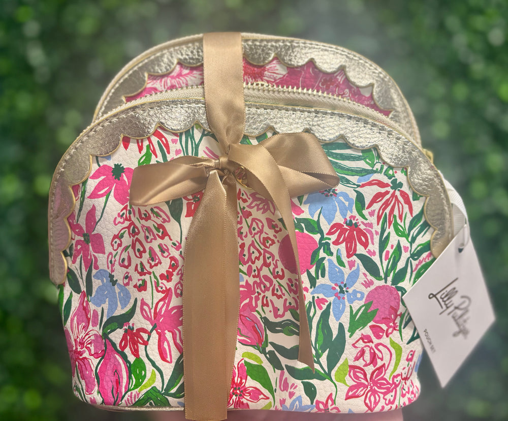 Scallop Pouch Set - Glowing Gardens/Feeling Poppy