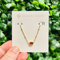 Mini Elisa Gold Necklace in Red Illusion